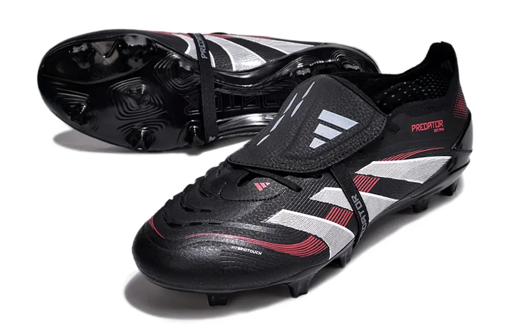 Adidas Predator 25 Elite Foldover Tongue FG - Black/Crimson Red/Sleek Silver
