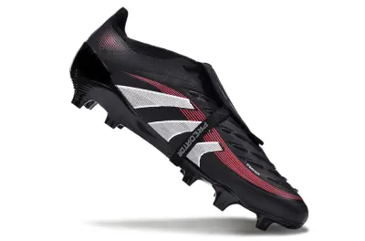 Adidas Predator 25 Elite Foldover Tongue FG - Black/Crimson Red/Sleek Silver