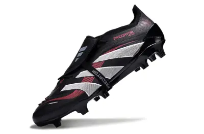 Adidas Predator 25 Elite Foldover Tongue FG - Black/Crimson Red/Sleek Silver