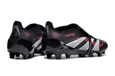 Adidas Predator 25 Elite Foldover Tongue FG - Black/Crimson Red/Sleek Silver