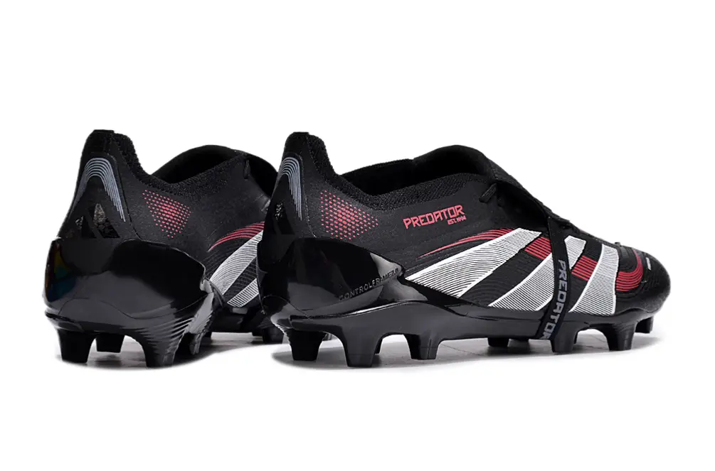 Adidas Predator 25 Elite Foldover Tongue FG - Black/Crimson Red/Sleek Silver