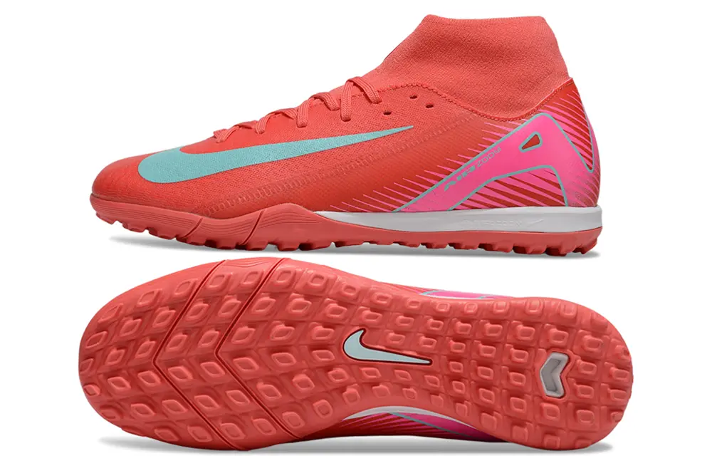 Nike Air Zoom Mercurial Superfly 10 Academy TF - Coral/Aqua Green/Hot Pink