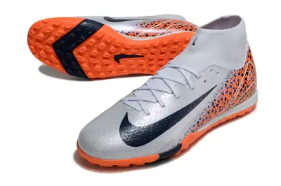Nike Air Zoom Mercurial Superfly 10 Academy TF - Gray/Bright Orange/Navy Blue