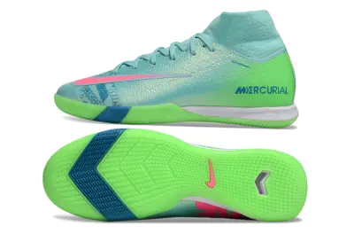 Nike Air Zoom Mercurial Superfly 10 Elite IC - Aqua/Vibrant Green/Fuchsia Pink
