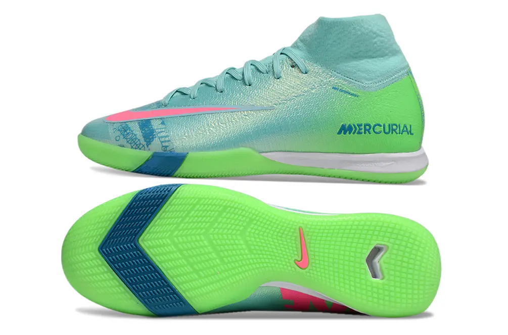 Nike Air Zoom Mercurial Superfly 10 Elite IC - Aqua/Vibrant Green/Fuchsia Pink