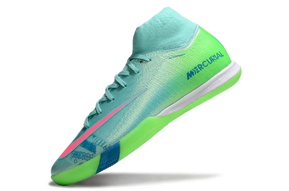 Nike Air Zoom Mercurial Superfly 10 Elite IC - Aqua/Vibrant Green/Fuchsia Pink