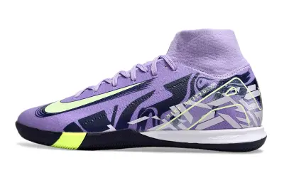 Nike Air Zoom Mercurial Superfly 10 Elite IC - Purple/Neon Green/Navy Blue
