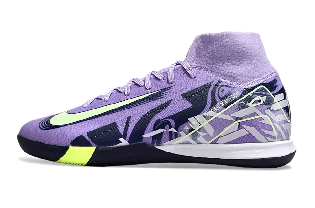 Nike Air Zoom Mercurial Superfly 10 Elite IC - Purple/Neon Green/Navy Blue