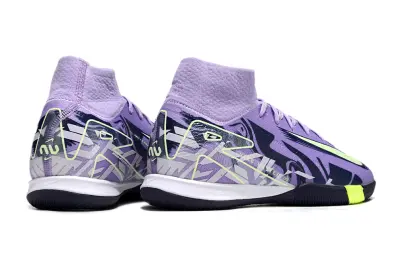 Nike Air Zoom Mercurial Superfly 10 Elite IC - Purple/Neon Green/Navy Blue