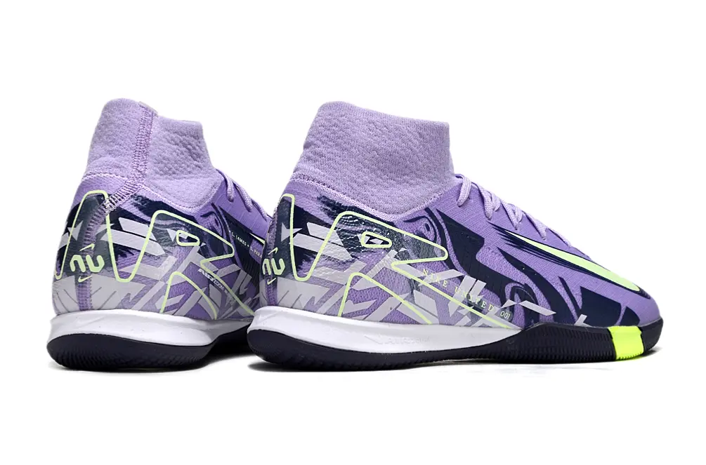 Nike Air Zoom Mercurial Superfly 10 Elite IC - Purple/Neon Green/Navy Blue