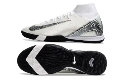 Nike Air Zoom Mercurial Superfly 10 Elite IC - White/Black/Light Grey