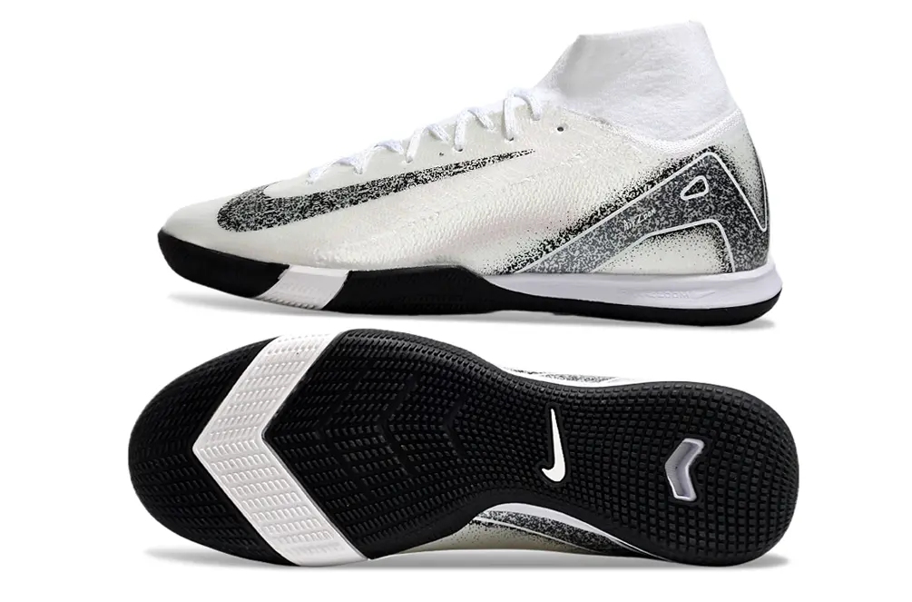 Nike Air Zoom Mercurial Superfly 10 Elite IC - White/Black/Light Grey