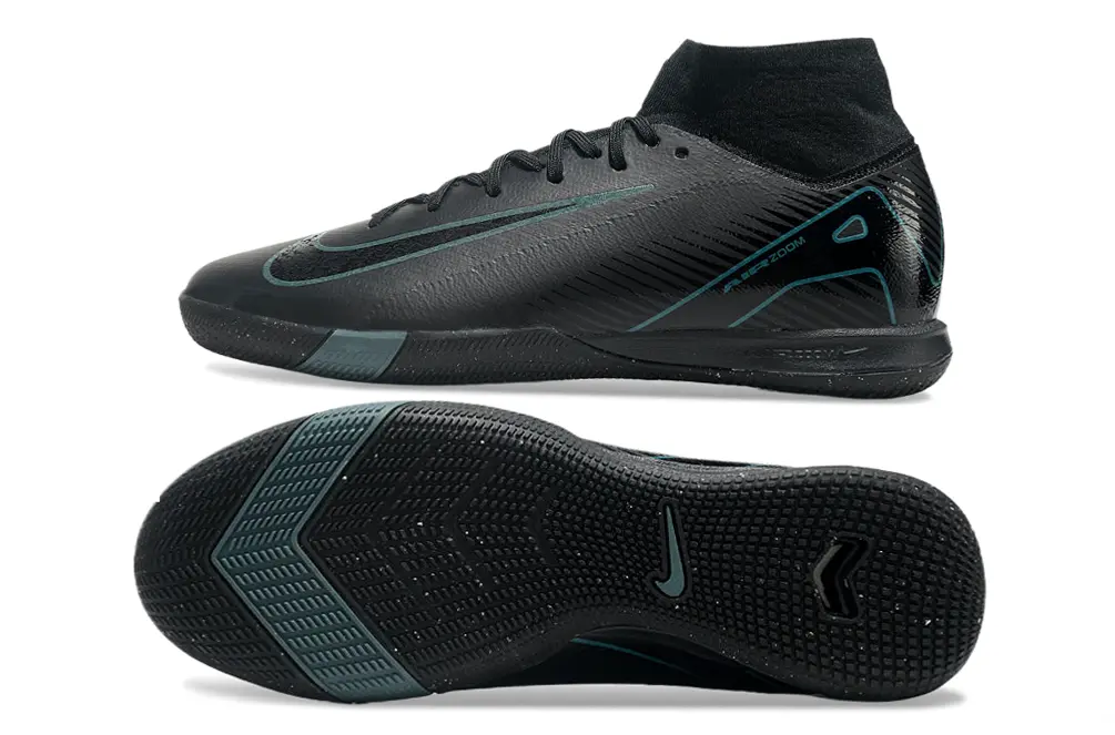 Nike Air Zoom Mercurial Superfly 10 Elite IC - Black/Teal Accent/Graphite Finish