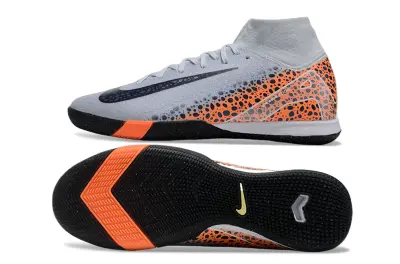 Nike Air Zoom Mercurial Superfly 10 Elite IC - Grey/Vibrant Orange/Dark Black