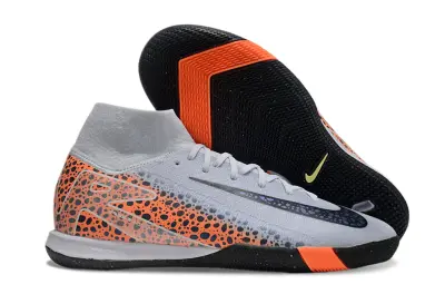 Nike Air Zoom Mercurial Superfly 10 Elite IC - Grey/Vibrant Orange/Dark Black