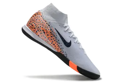Nike Air Zoom Mercurial Superfly 10 Elite IC - Grey/Vibrant Orange/Dark Black