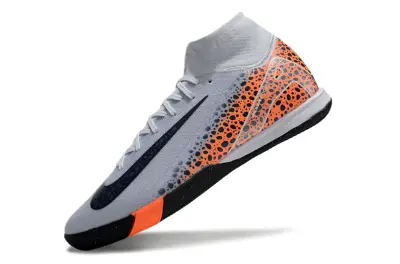 Nike Air Zoom Mercurial Superfly 10 Elite IC - Grey/Vibrant Orange/Dark Black
