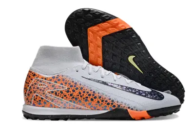 Nike Air Zoom Mercurial Superfly 10 Elite TF - Gray/Vibrant Orange/Deep Purple