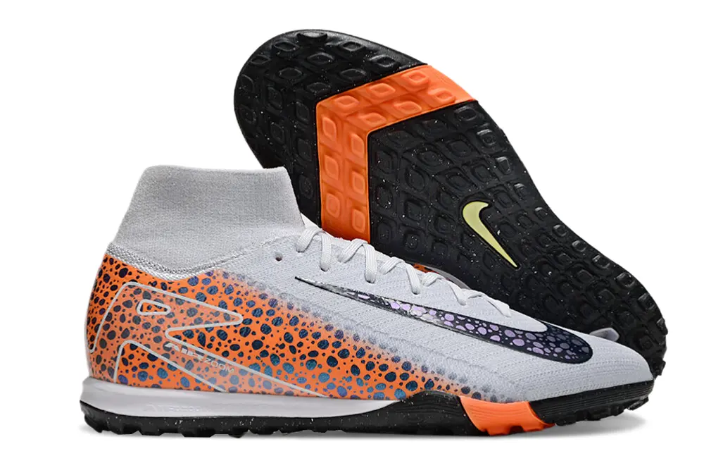 Nike Air Zoom Mercurial Superfly 10 Elite TF - Gray/Vibrant Orange/Deep Purple