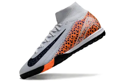 Nike Air Zoom Mercurial Superfly 10 Elite TF - Gray/Vibrant Orange/Deep Purple