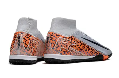 Nike Air Zoom Mercurial Superfly 10 Elite TF - Gray/Vibrant Orange/Deep Purple