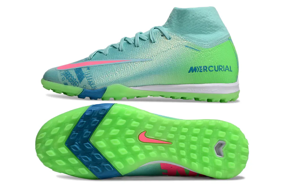 Nike Air Zoom Mercurial Superfly 10 Elite TF - Aqua/Neon Green/Pink