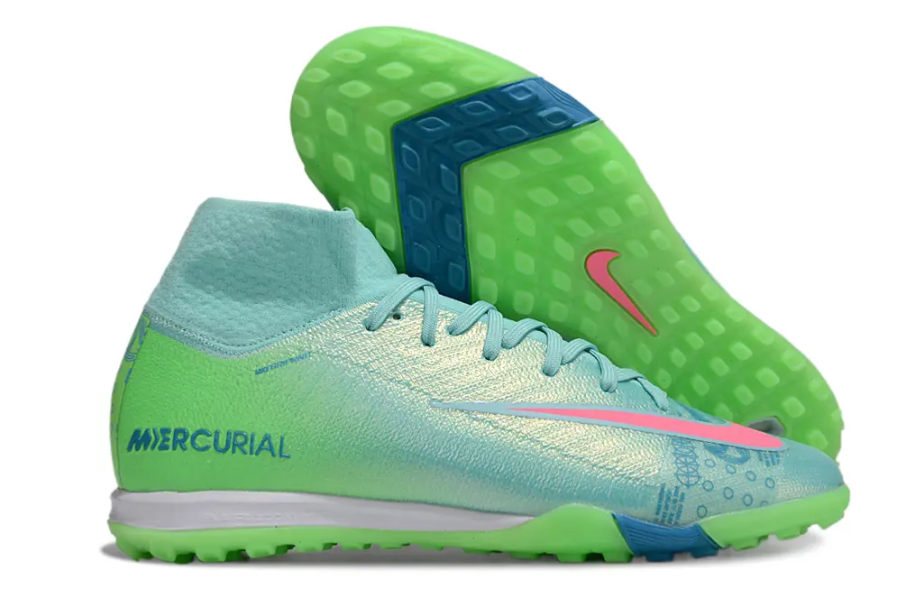 Nike Air Zoom Mercurial Superfly 10 Elite TF - Aqua/Neon Green/Pink