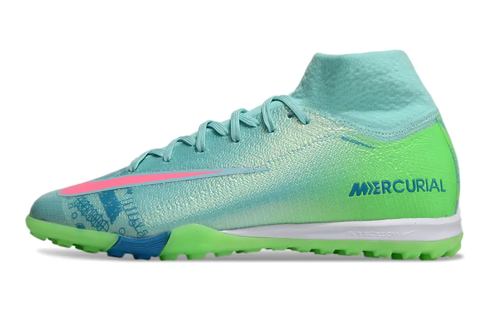 Nike Air Zoom Mercurial Superfly 10 Elite TF - Aqua/Neon Green/Pink