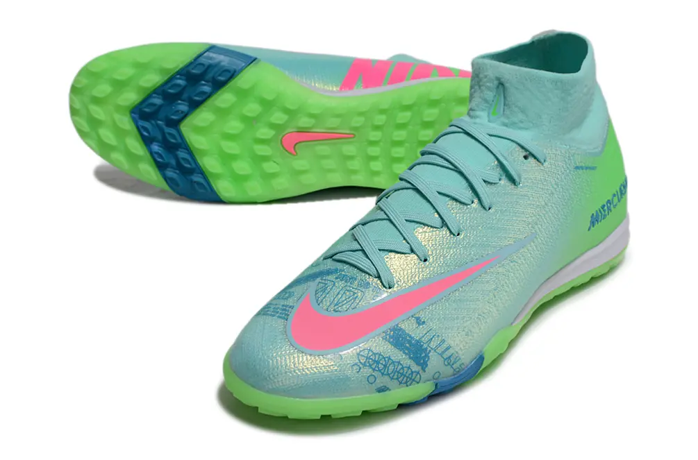 Nike Air Zoom Mercurial Superfly 10 Elite TF - Aqua/Neon Green/Pink