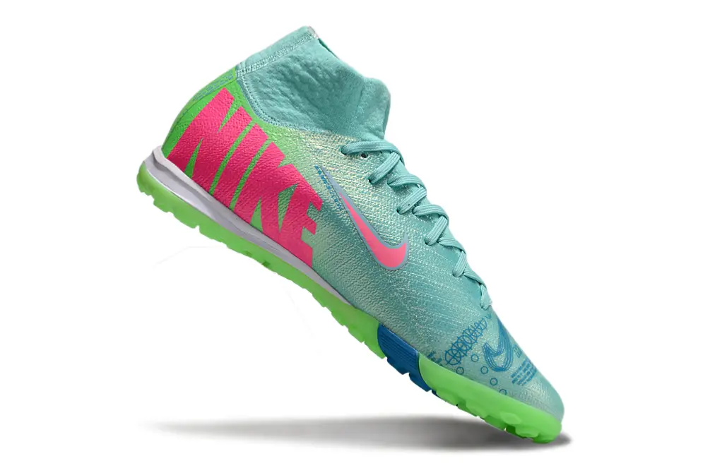 Nike Air Zoom Mercurial Superfly 10 Elite TF - Aqua/Neon Green/Pink