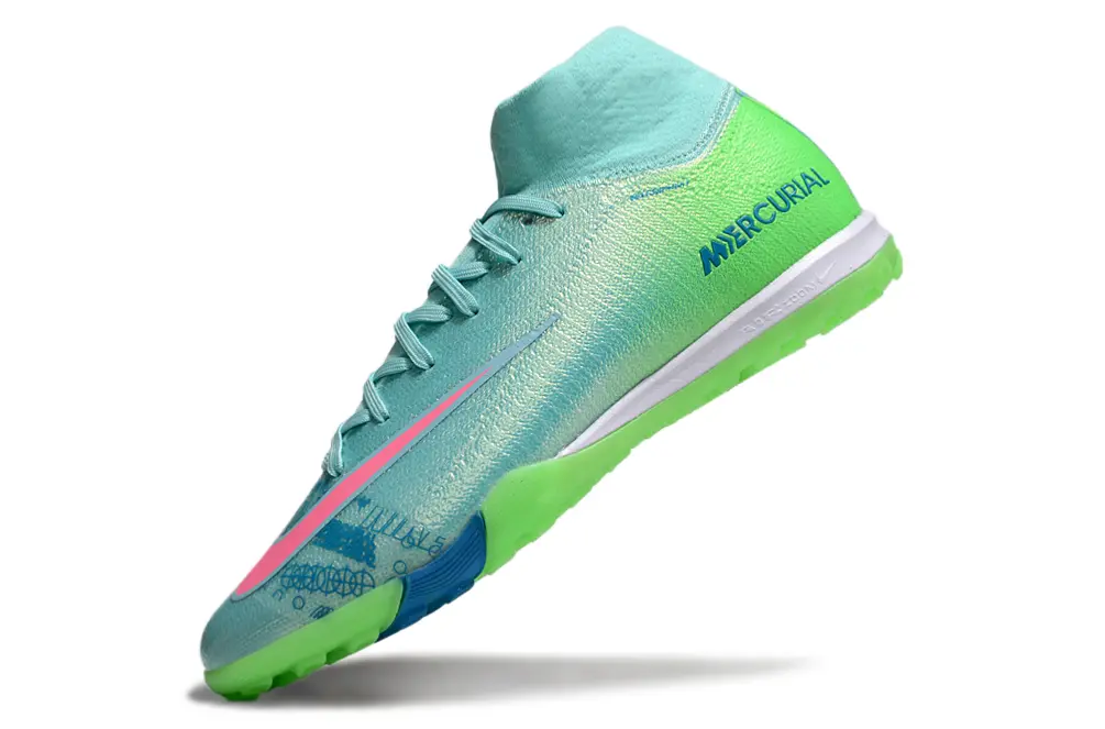 Nike Air Zoom Mercurial Superfly 10 Elite TF - Aqua/Neon Green/Pink