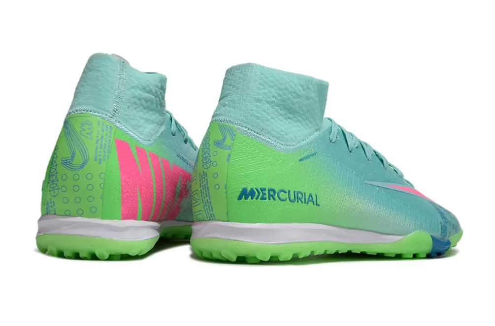 Nike Air Zoom Mercurial Superfly 10 Elite TF - Aqua/Neon Green/Pink
