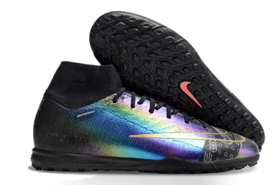Nike Air Zoom Mercurial Superfly 10 Elite TF - Black/Iridescent Rainbow/Neon Orange