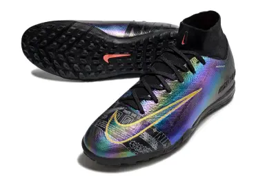 Nike Air Zoom Mercurial Superfly 10 Elite TF - Black/Iridescent Rainbow/Neon Orange