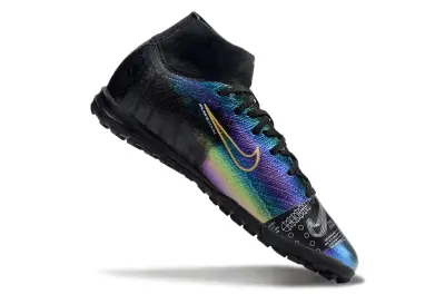 Nike Air Zoom Mercurial Superfly 10 Elite TF - Black/Iridescent Rainbow/Neon Orange