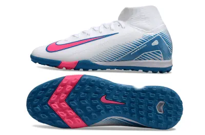 Nike Air Zoom Mercurial Superfly 10 Elite TF - White/Vibrant Pink/Light Blue