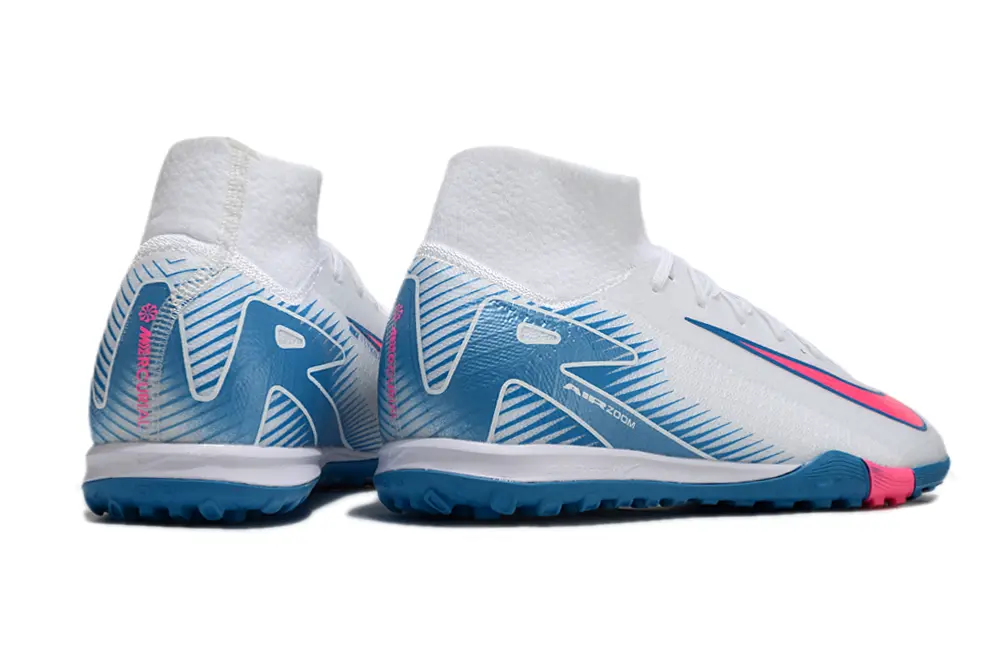 Nike Air Zoom Mercurial Superfly 10 Elite TF - White/Vibrant Pink/Light Blue