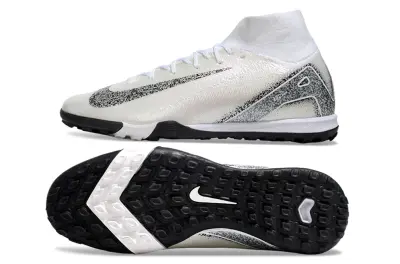 Nike Air Zoom Mercurial Superfly 10 Elite TF - White/Silver Sparkle/Black