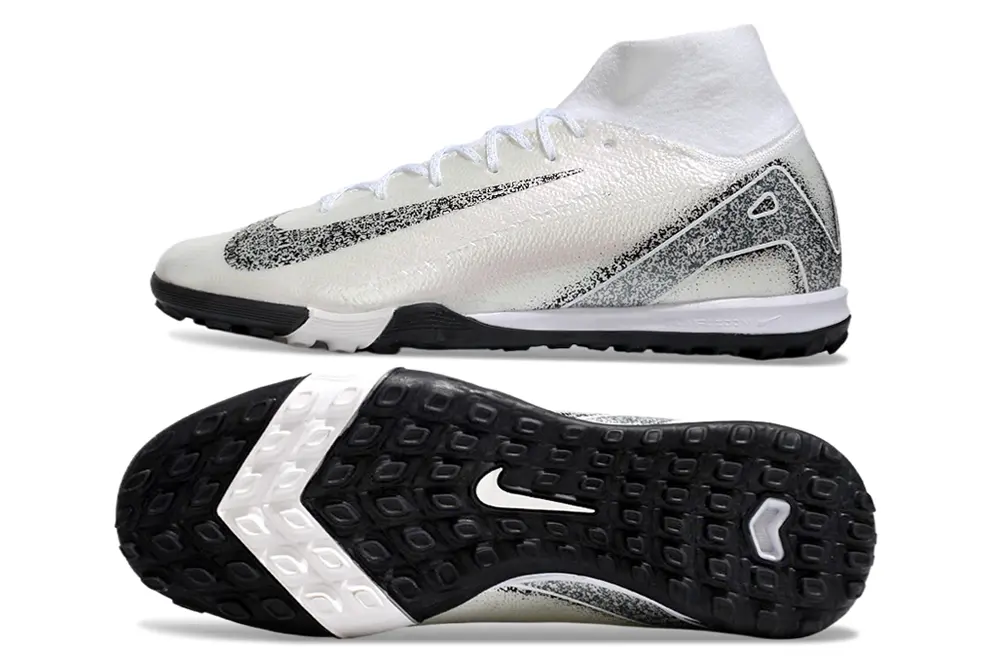 Nike Air Zoom Mercurial Superfly 10 Elite TF - White/Silver Sparkle/Black