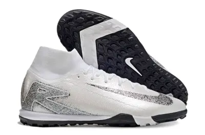 Nike Air Zoom Mercurial Superfly 10 Elite TF - White/Silver Sparkle/Black
