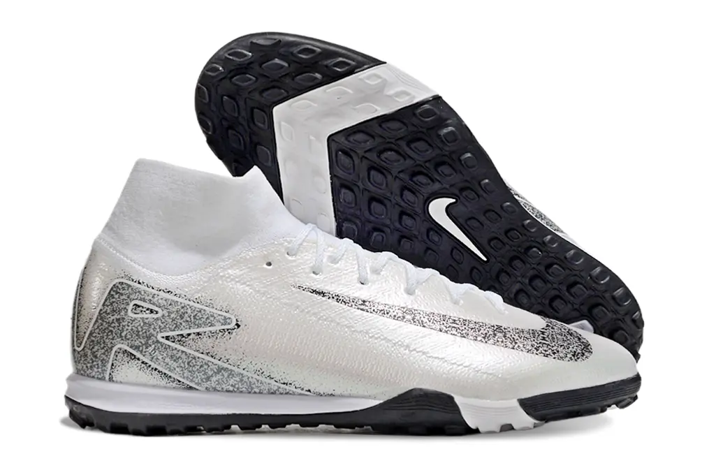 Nike Air Zoom Mercurial Superfly 10 Elite TF - White/Silver Sparkle/Black