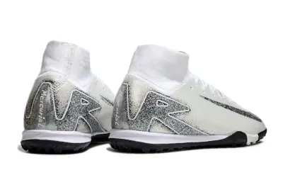 Nike Air Zoom Mercurial Superfly 10 Elite TF - White/Silver Sparkle/Black