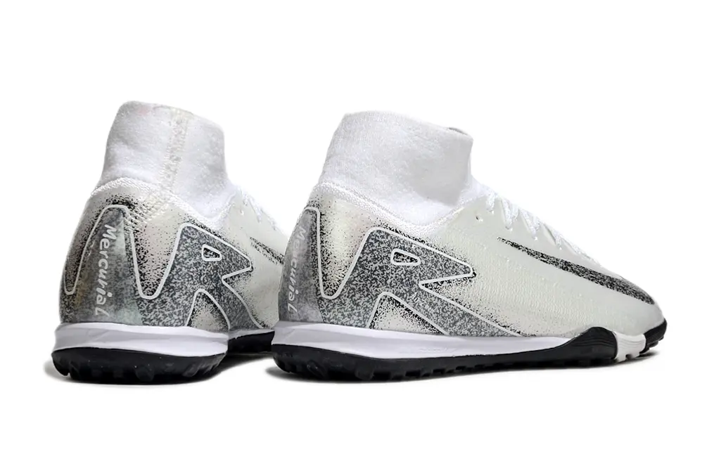 Nike Air Zoom Mercurial Superfly 10 Elite TF - White/Silver Sparkle/Black