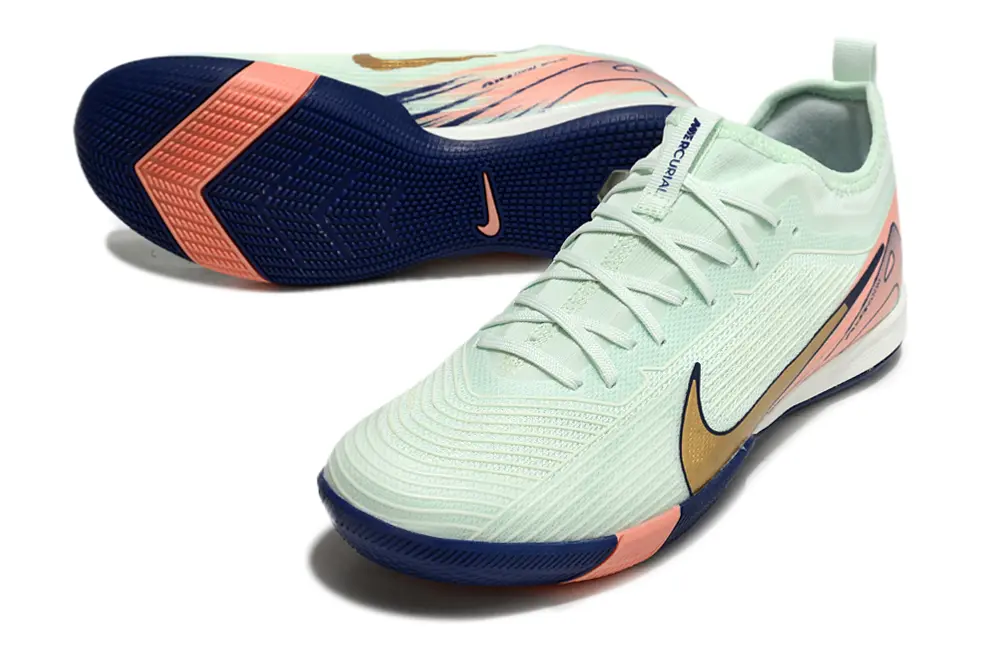 Nike Air Zoom Mercurial Vapor 16 Pro IC - Mint/Coral Peach/Navy Blue