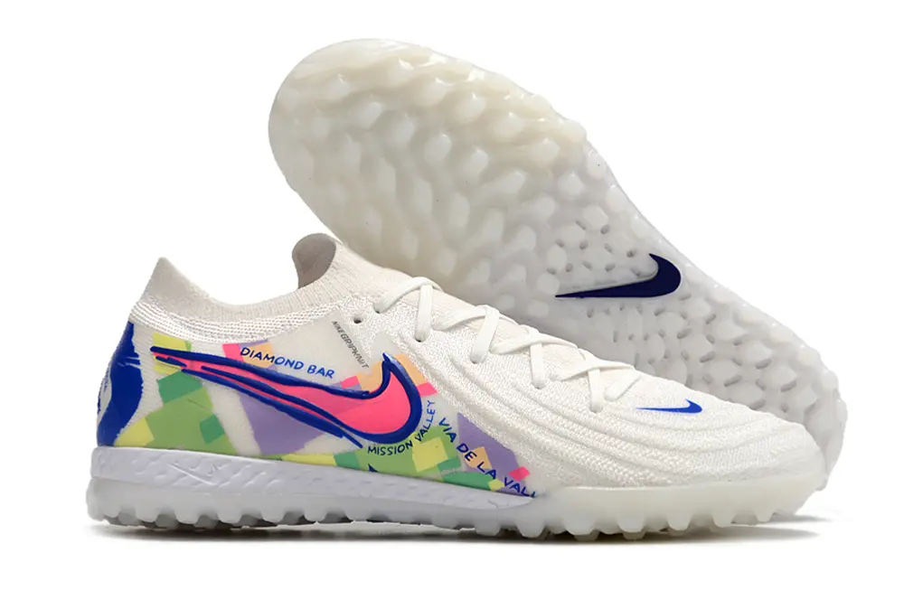 Nike Phantom GX 2 Elite TF - White/Electric Blue/Pink Burst
