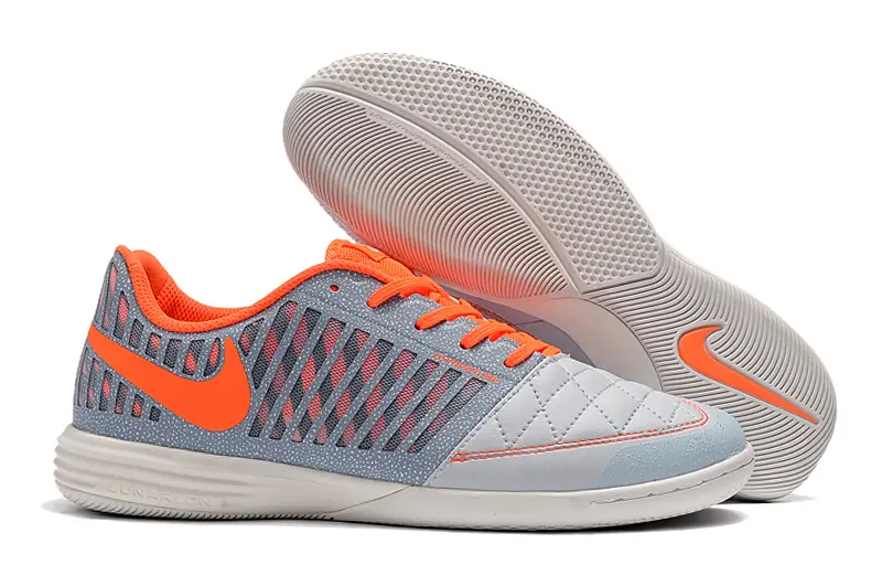 Nike Lunar Gato 2 IC - Gray/Bright Orange/Soft Gray