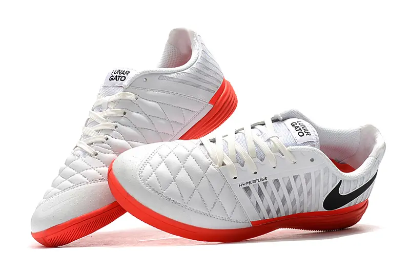Nike Lunar Gato 2 IC - White/Fiery Coral/Jet Black