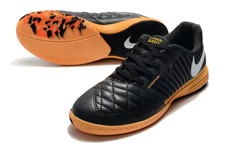 Nike Lunar Gato 2 IC - Black/Amber Glow/White