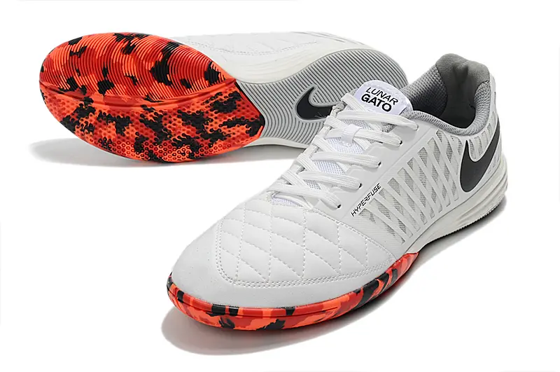 Nike Lunar Gato 2 IC - Gray/Vibrant Orange/Dynamic Black
