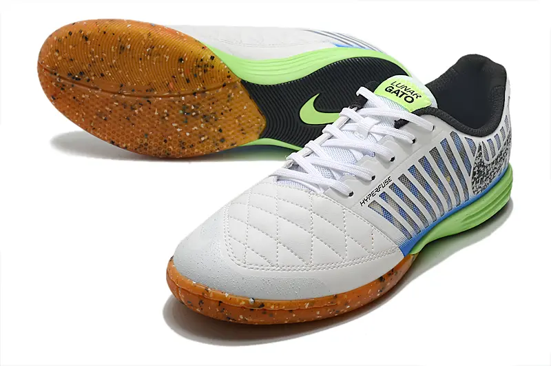 Nike Lunar Gato 2 IC - White/Ocean Blue/Neon Green